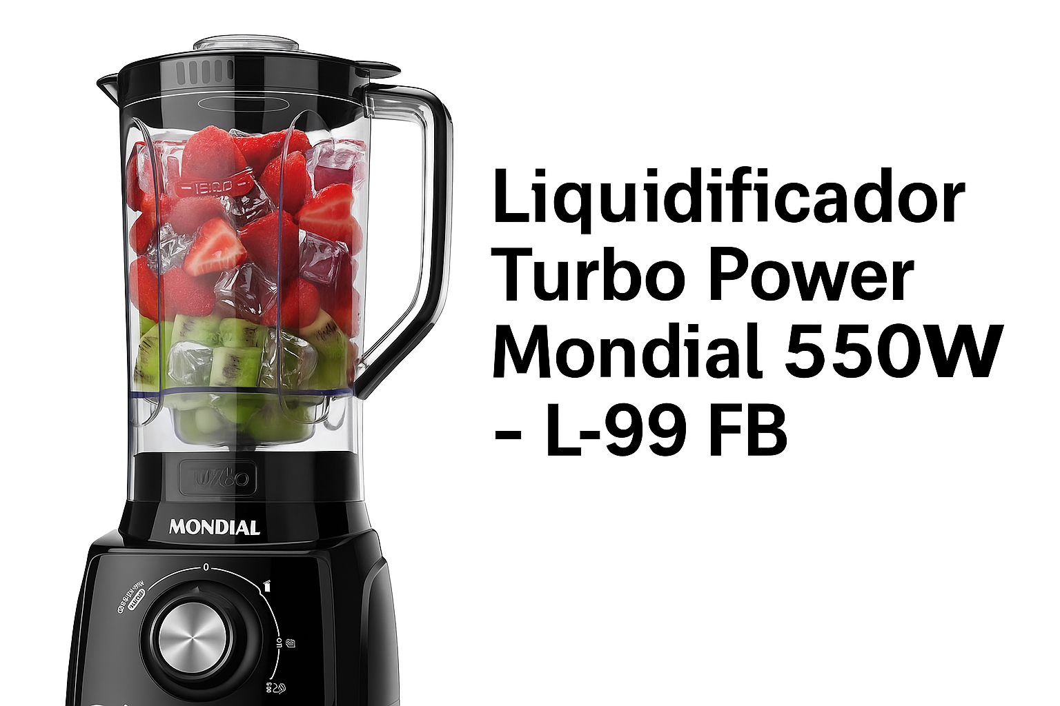 Liquidificador Turbo Power Mondial 550W – Potência e Versatilidade na Sua Cozinha